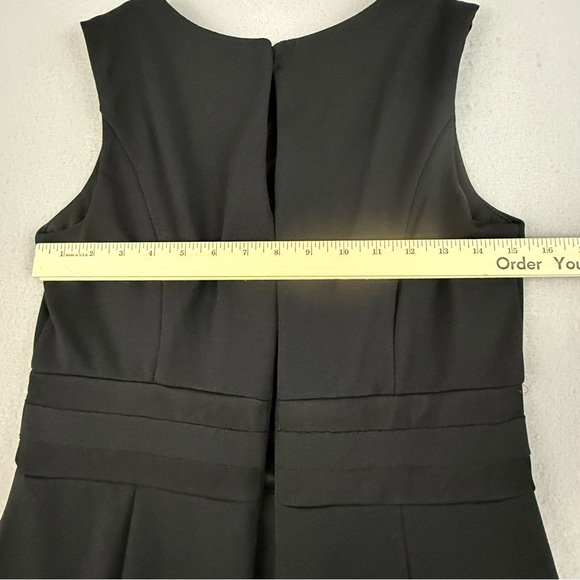 Liz Claiborne Dress Women's Size 6 Sleeveless Mesh‎ Trim Zip Back Black - Picture 11 of 13